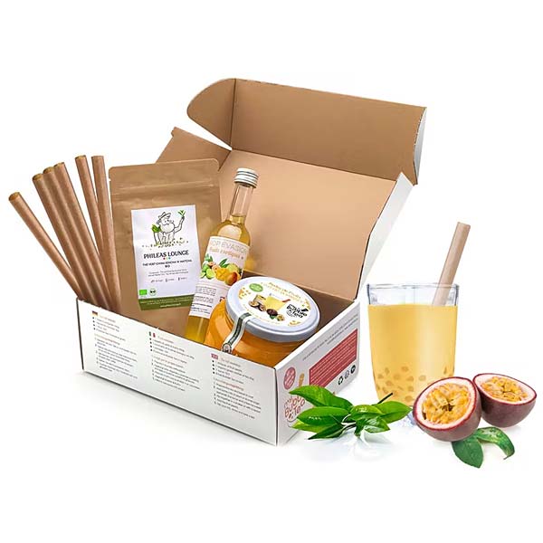 Bubble Tea Geschenkbox Passionsfrucht